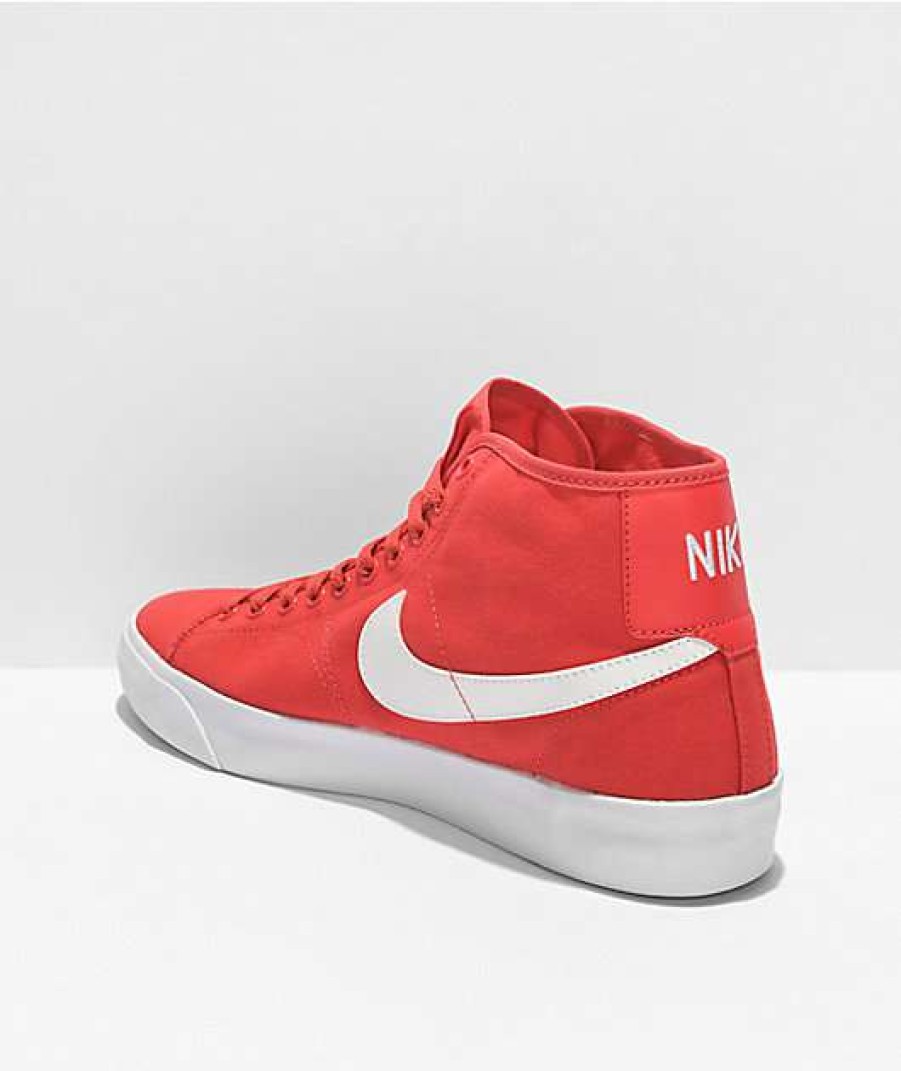 Nike * | Nike Sb Blazer Court Mid Lobster & White Skate Shoes Promotions