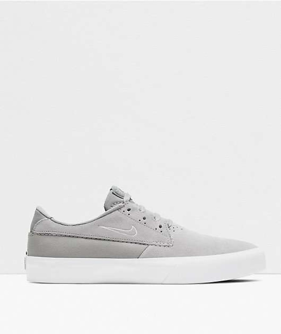 Nike * | Nike Sb Shane Wolf Grey & White Skate Shoes Promotions