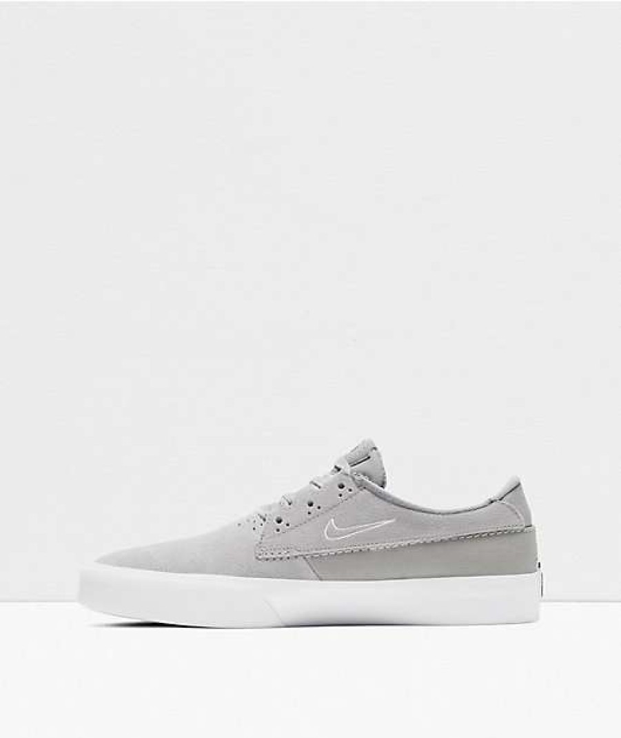 Nike * | Nike Sb Shane Wolf Grey & White Skate Shoes Promotions