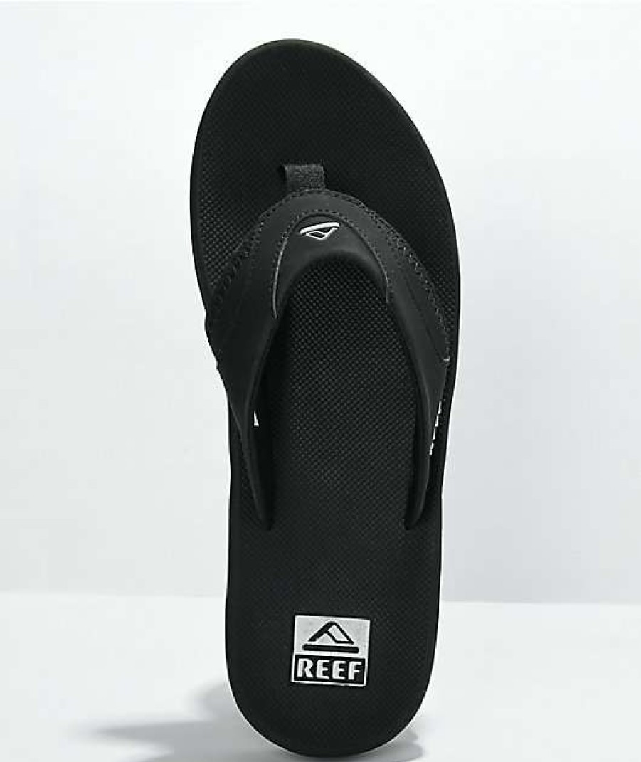 Sandals * | Reef Fanning 1.0 Black & Silver Sandals Outlet