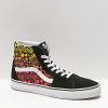 Vans * | Vans Sk8-Hi Logo Flame Orange, Black & White Skate Shoes Promotions