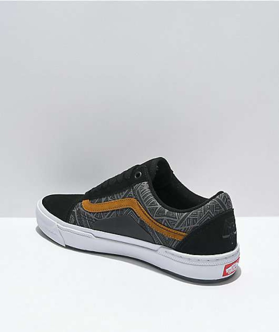 Vans * | Vans X Courage Adams Old Skool Bmx Black & Golden Brown Shoes Promotions