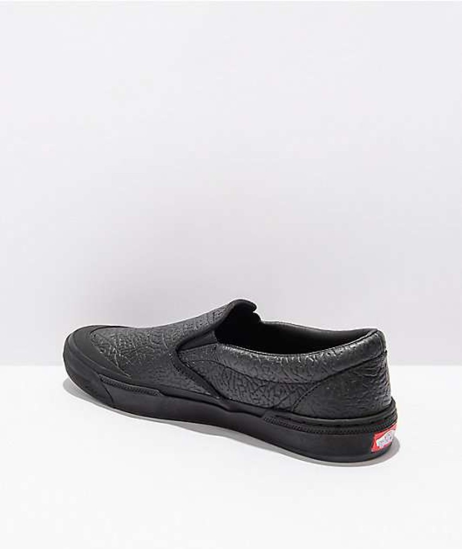 Vans * | Vans Slip-On Pro Bmx Courage Black Elephant Suede Shoes Promotions