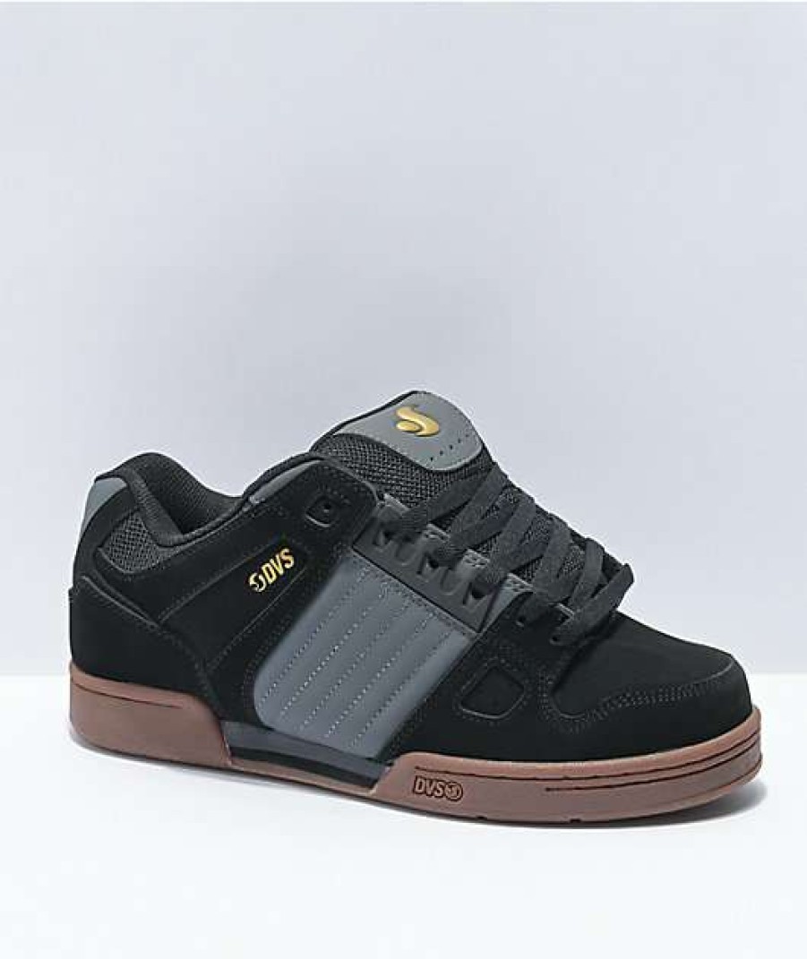 Shoes * | Dvs Celcius Black, Castle Rock & Gum Skate Shoes Outlet