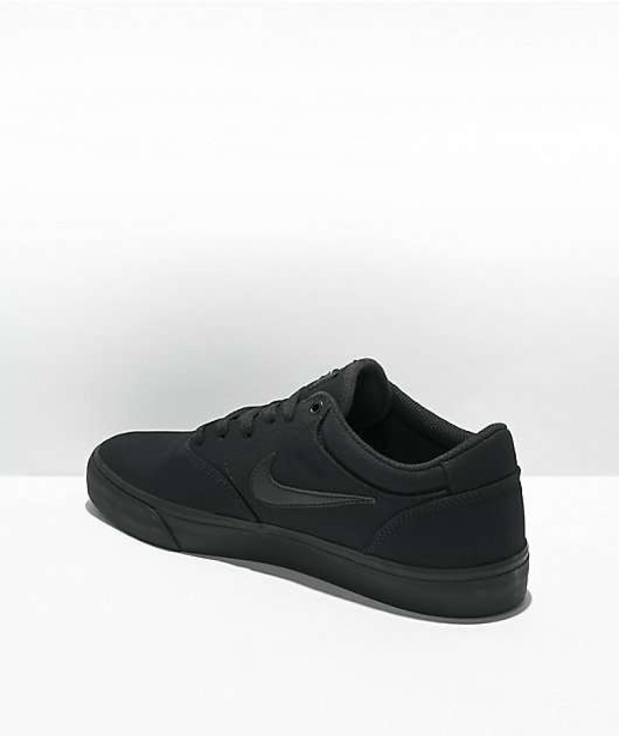 Nike * | Nike Sb Chron 2 Black Canvas Skate Shoes Promotions