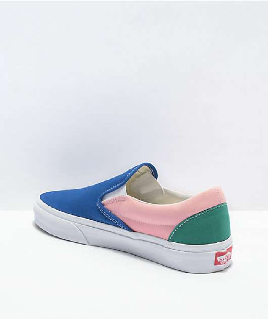 Vans * | Vans Slip-On Retro Court Multi & White Skate Shoes Promotions