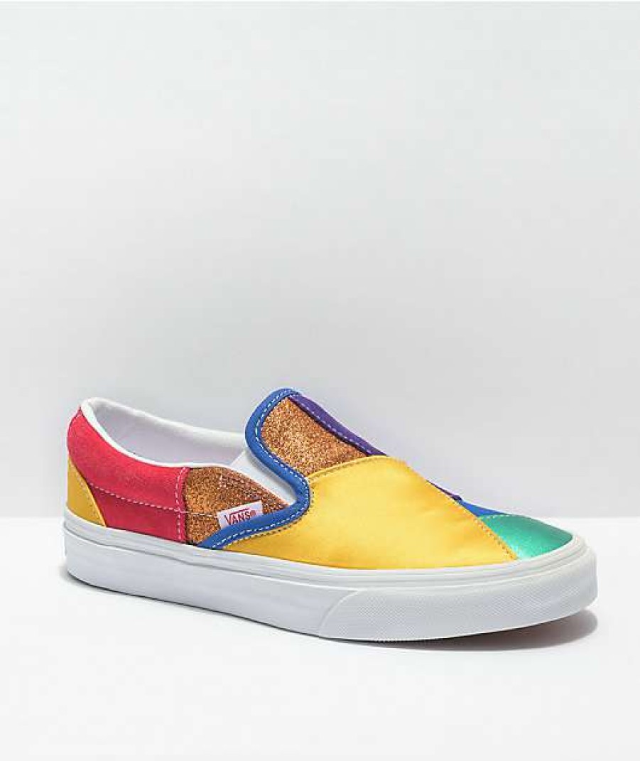 Vans * | Vans Slip-On Pride Patchwork Skate Shoes Promotions