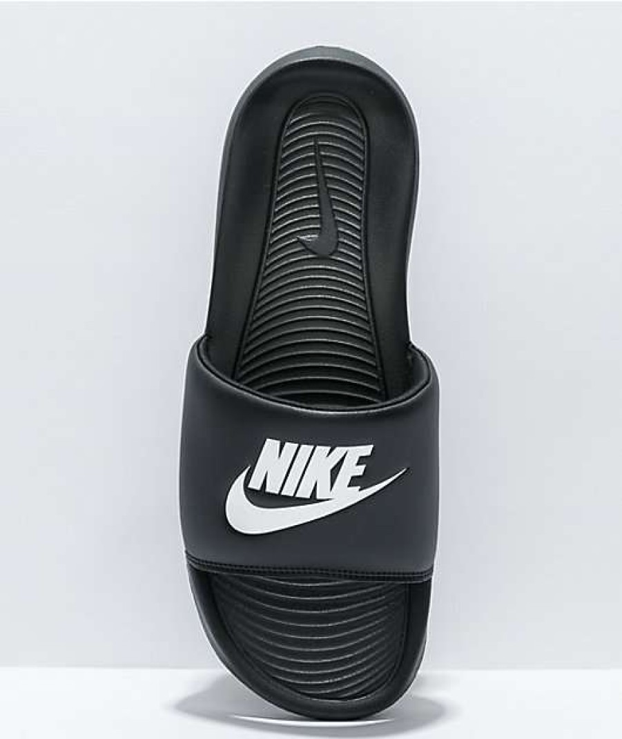 Nike * | Nike Victori One Black & White Slide Sandals Promotions