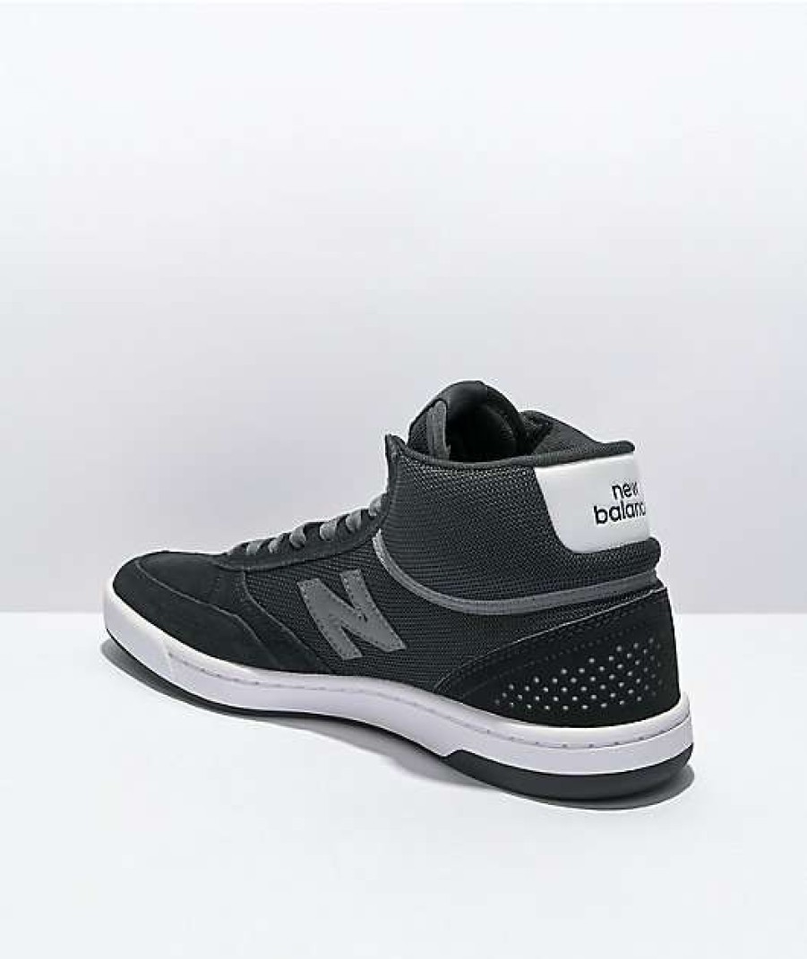 Skate Shoes * | New Balance Numeric 440 High Top Black & Grey Skate Shoes Outlet