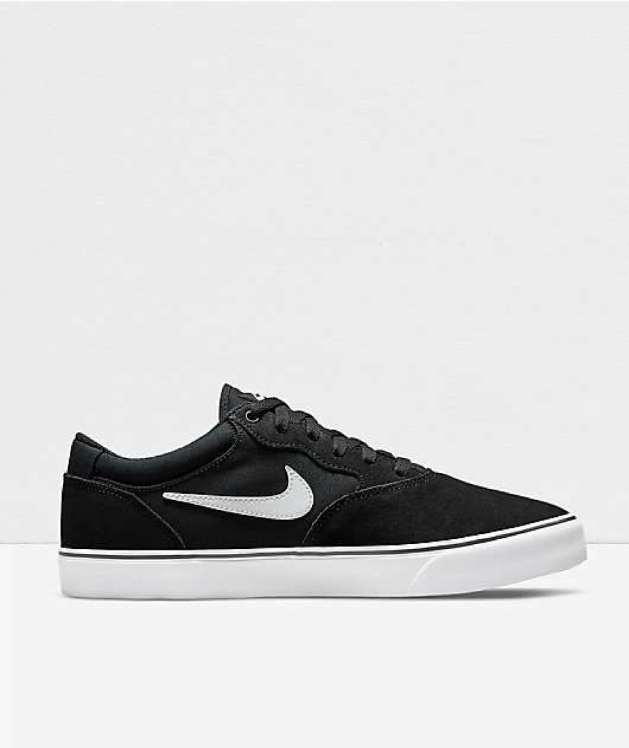 Nike * | Nike Sb Chron 2 Black & White Skate Shoes Promotions