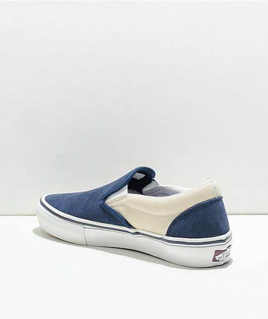 Vans * | Vans Slip-On Dress Blue & Turtle Skate Shoes Promotions