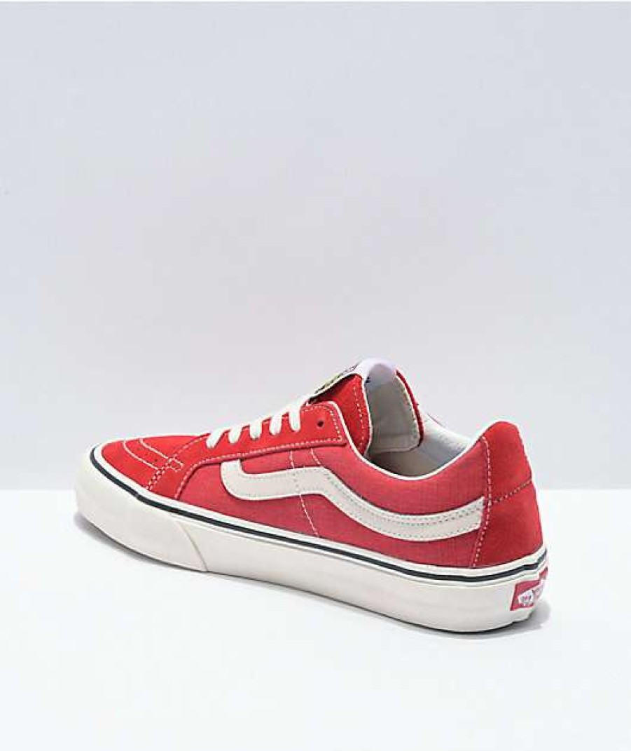 Vans * | Vans Sk8-Low Sf Reissue Washed Red Skate Shoes Promotions