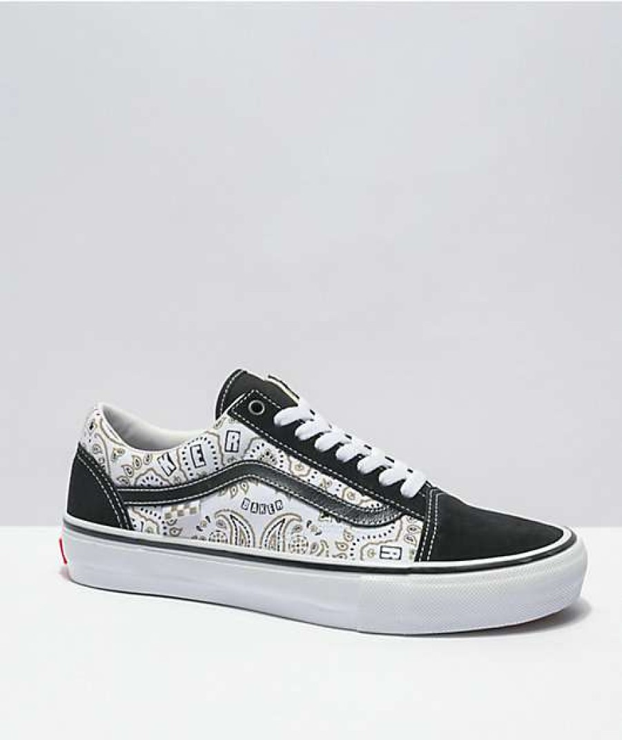 Vans * | Vans X Baker Skate Old Skool Black & White Skate Shoes Promotions