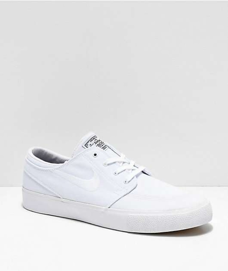 Nike * | Nike Sb Janoski Rm White Canvas Skate Shoes Promotions