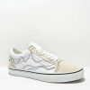 Vans * | Vans Old Skool Stitch Warp White & Black Skate Shoes Promotions