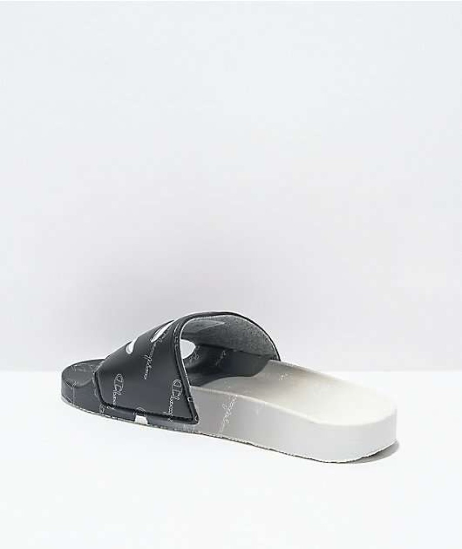 Sandals * | Champion Ipo Fade Black Slide Sandals Outlet