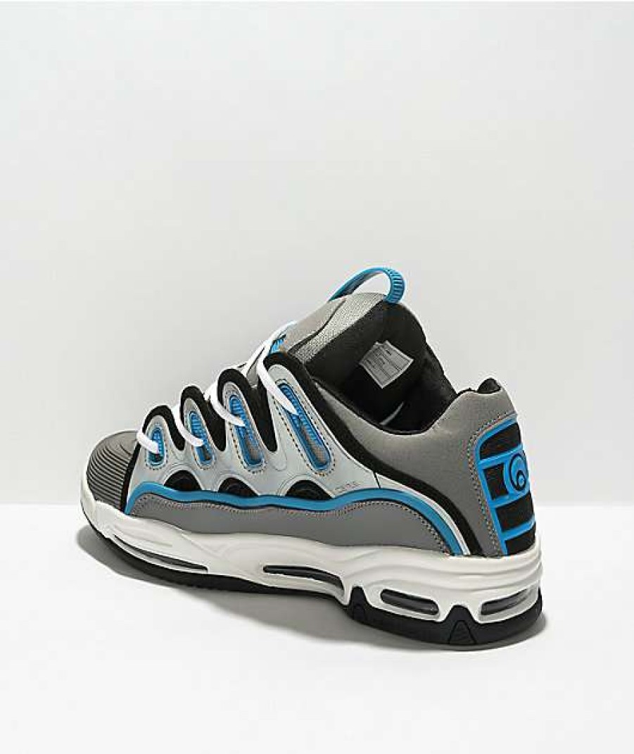 Skate Shoes * | Osiris D3 2001 Grey & Cyan Skate Shoes Outlet