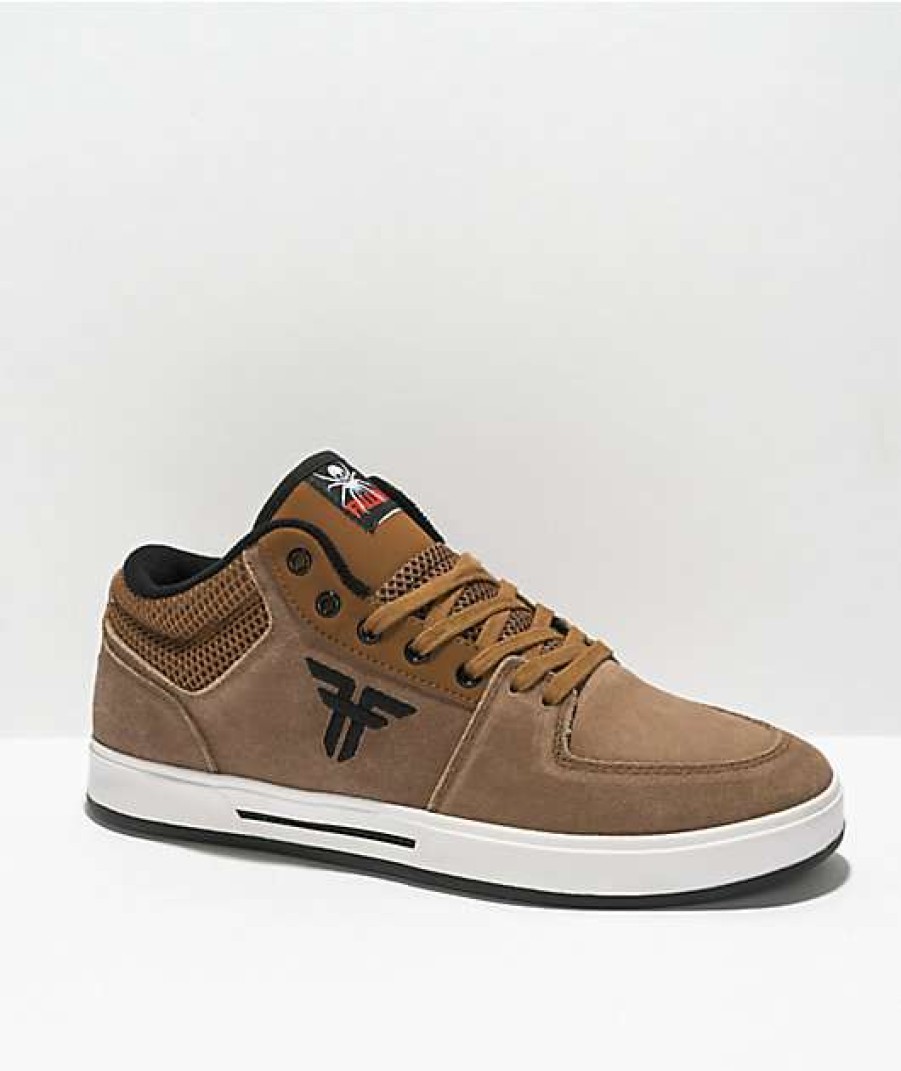 Sneakers * | Fallen The Fiend Brown & White Skate Shoes Outlet