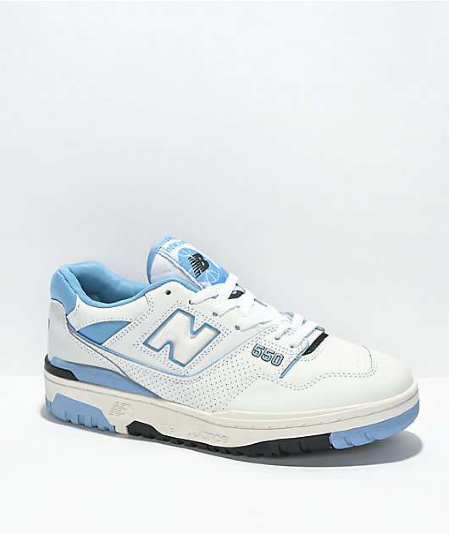 Sneakers * | New Balance Lifestyle Bb550 Team Carolina White & Baby Blue Shoes Outlet