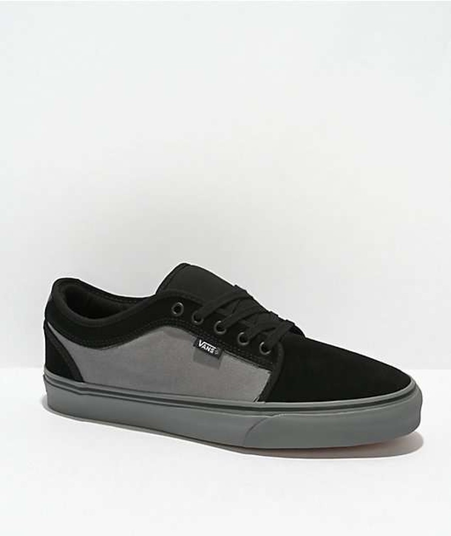 Vans * | Vans Skate Chukka Low Black & Pewter Denim Skate Shoes Promotions