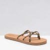 Sandals * | Volcom New School Ii Cheetah Strappy Sandals Outlet