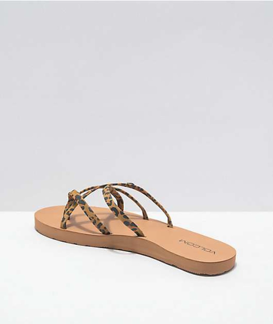 Sandals * | Volcom New School Ii Cheetah Strappy Sandals Outlet