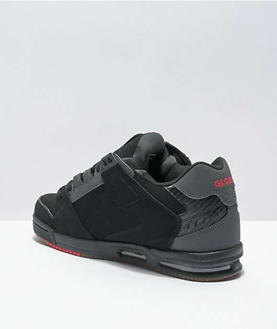 Shoes * | Globe Sabre Black, Charcoal, & Red Skate Shoes Outlet