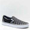 Vans * | Vans Slip-On Black & Pewter Checkered Skate Shoes Promotions