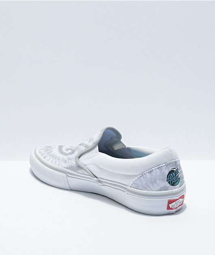 Vans * | Vans X Santa Cruz Skate Slip-On White Skate Shoes Promotions