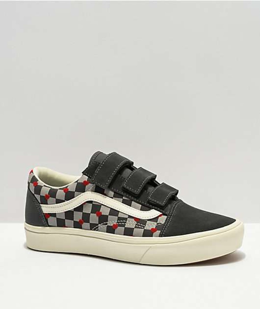 Vans * | Vans Old Skool V Comfycush Autism Asphalt Checkerboard Skate Shoes Promotions