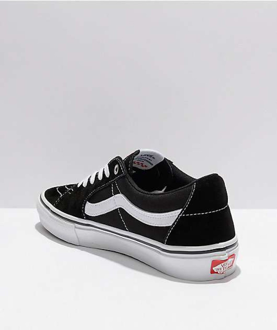 Vans * | Vans Skate Sk8-Low Black & White Skate Shoes Promotions