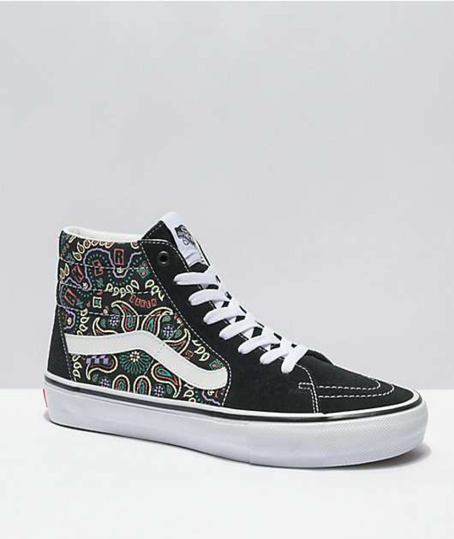 Vans * | Vans X Baker Skate Sk8-Hi Bandana Black Skate Shoes Promotions