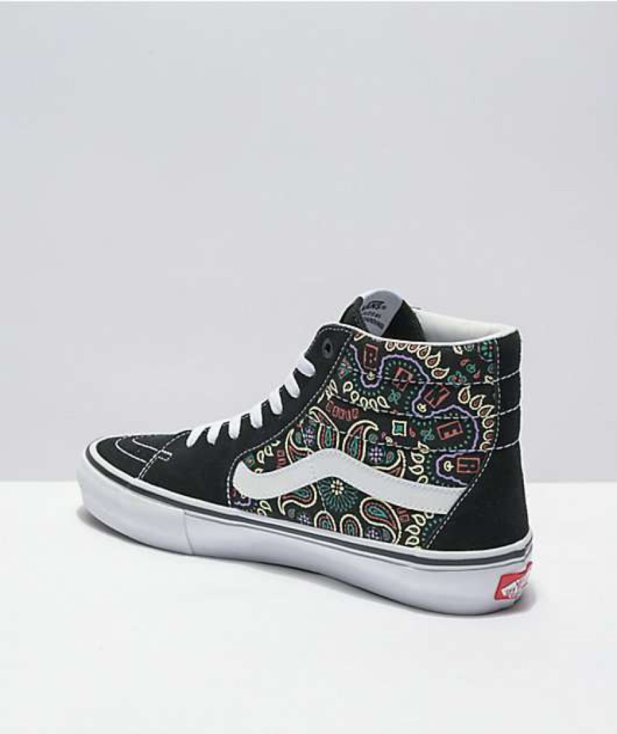 Vans * | Vans X Baker Skate Sk8-Hi Bandana Black Skate Shoes Promotions