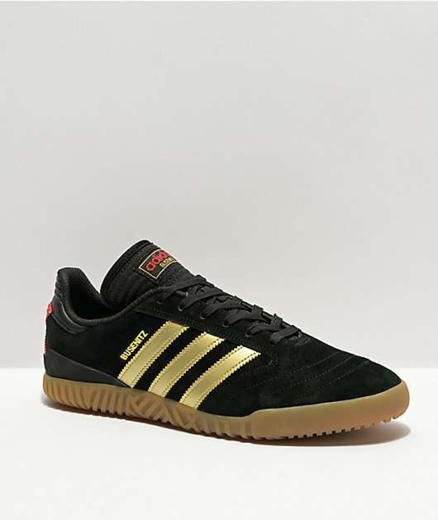 Shoes * | Adidas Busenitz Indoor Super Black & Gold Shoes Promotions