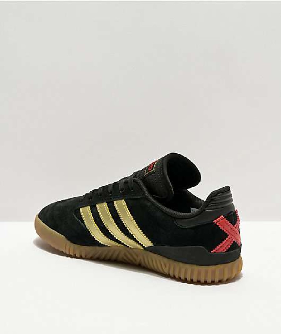 Shoes * | Adidas Busenitz Indoor Super Black & Gold Shoes Promotions