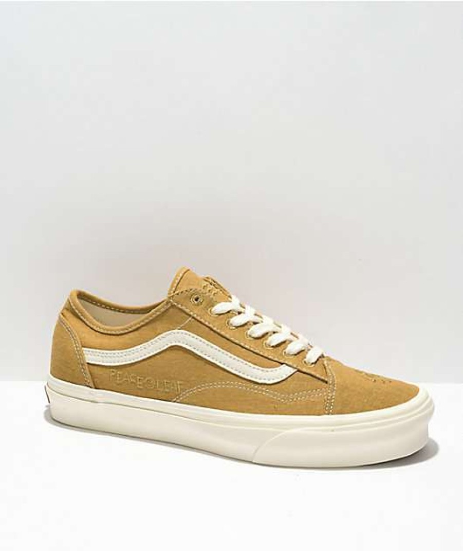 Vans * | Vans Old Skool Tapered Eco Theory Mustard Gold & True White Skate Shoes Promotions