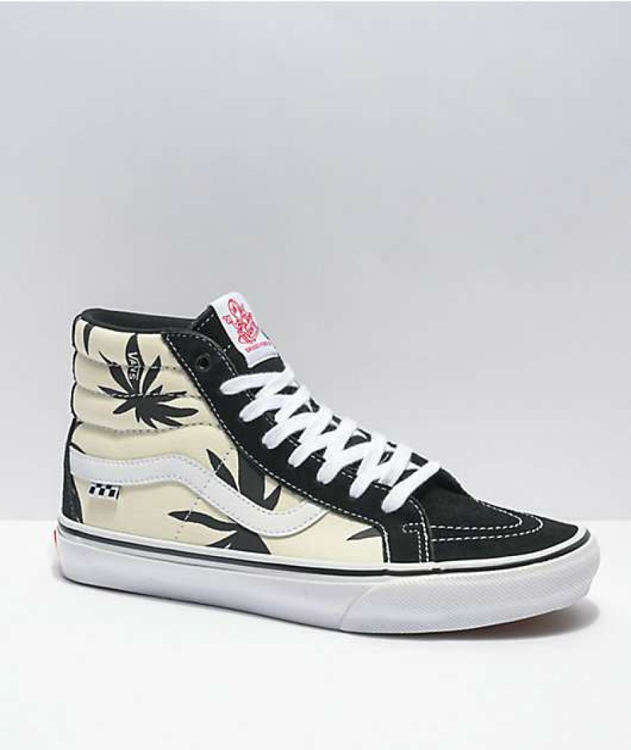 Vans * | Vans Skate Grosso Sk8-Hi Palms Black Skate Shoes Promotions