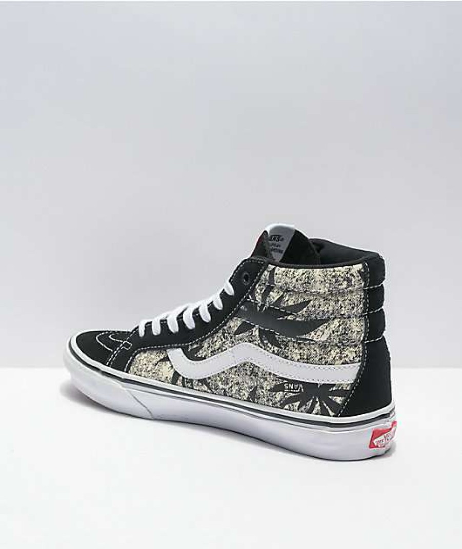 Vans * | Vans Skate Grosso Sk8-Hi Palms Black Skate Shoes Promotions