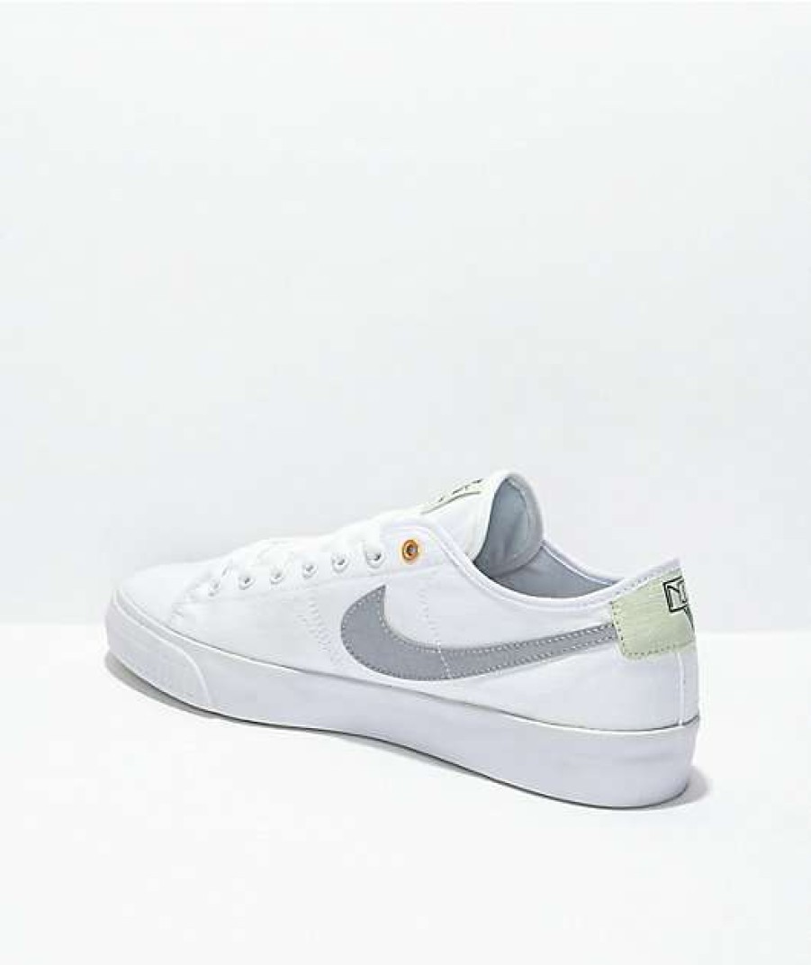 Nike * | Nike Sb Blazer Court Dvdl White & Grey Skate Shoes Promotions