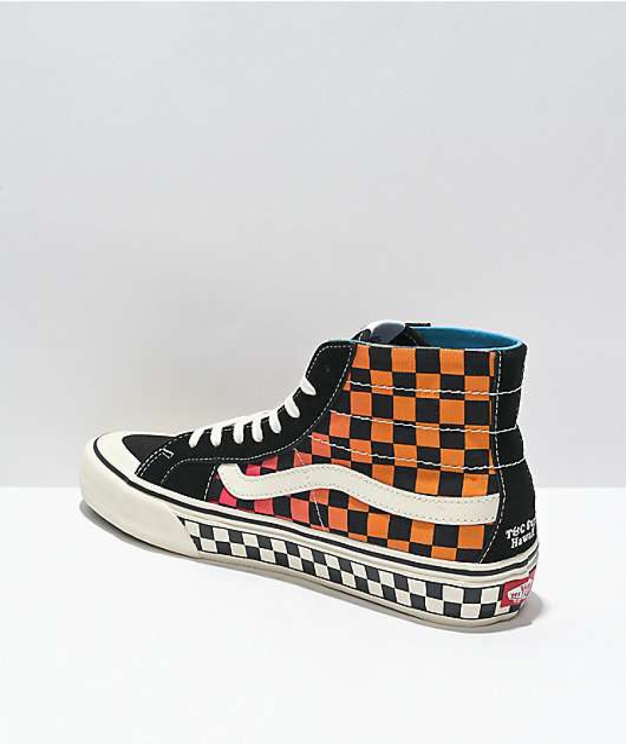 Vans * | Vans X T&C Surf Designs Sk8-Hi 138 Deconstructed Checkerboard & Marshmallow Skate Shoes Promotions