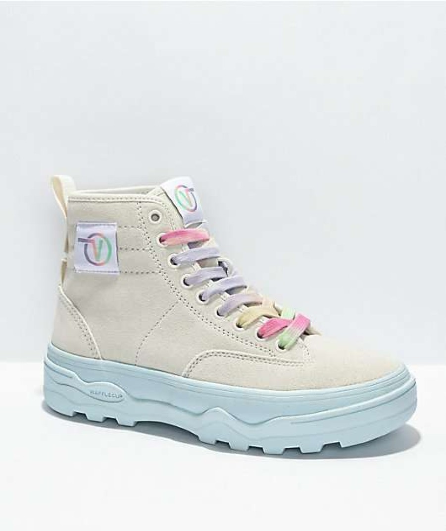 Vans * | Vans Sentry Wc Tan & Pastel Blue High Top Shoe Promotions