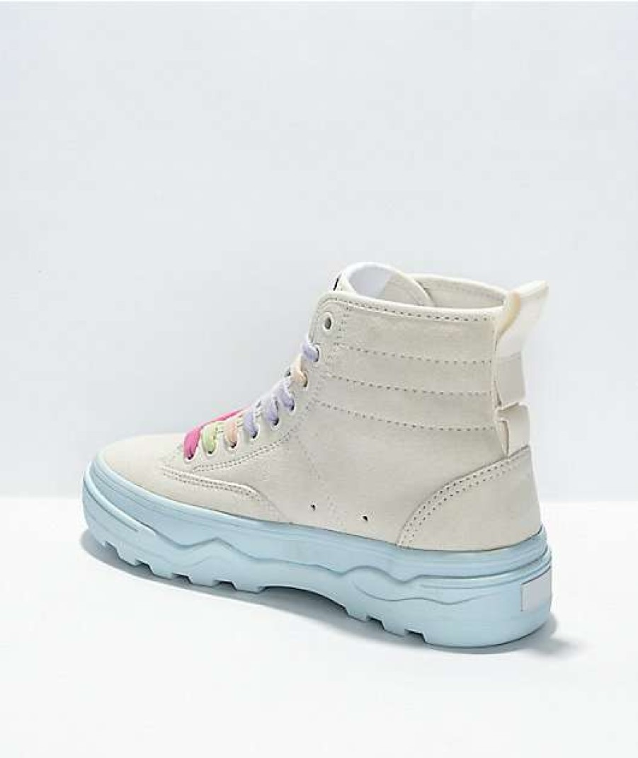 Vans * | Vans Sentry Wc Tan & Pastel Blue High Top Shoe Promotions