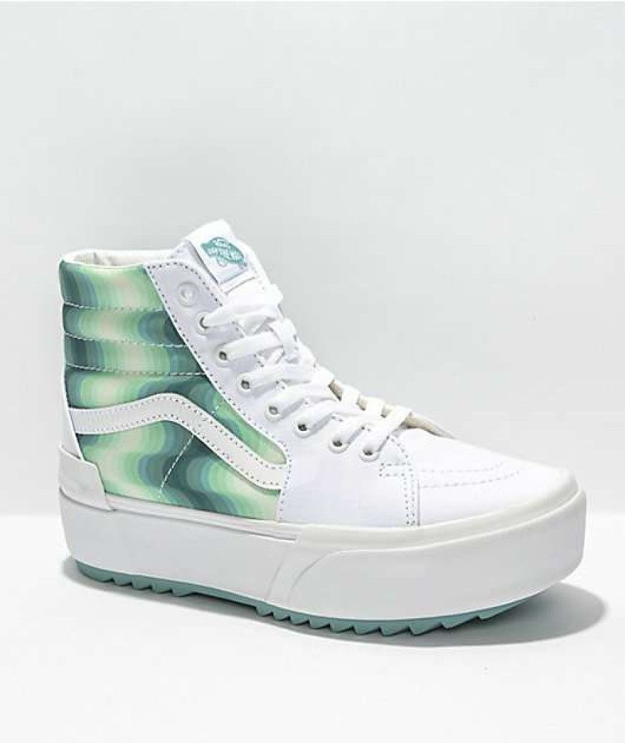 Vans * | Vans Sk8-Hi Stacked Mint Gradient Platform Shoes Promotions