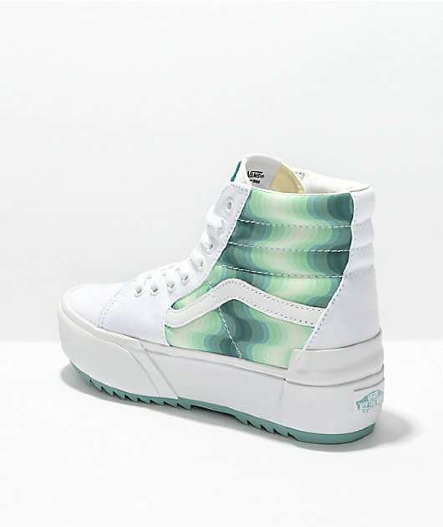 Vans * | Vans Sk8-Hi Stacked Mint Gradient Platform Shoes Promotions