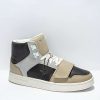 Sneakers * | Creative Recreation Cesario Hi Xxi Tan, Black, & White Shoes Outlet