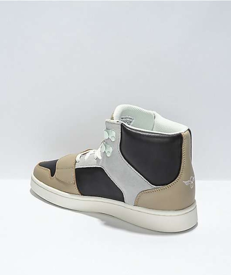 Sneakers * | Creative Recreation Cesario Hi Xxi Tan, Black, & White Shoes Outlet