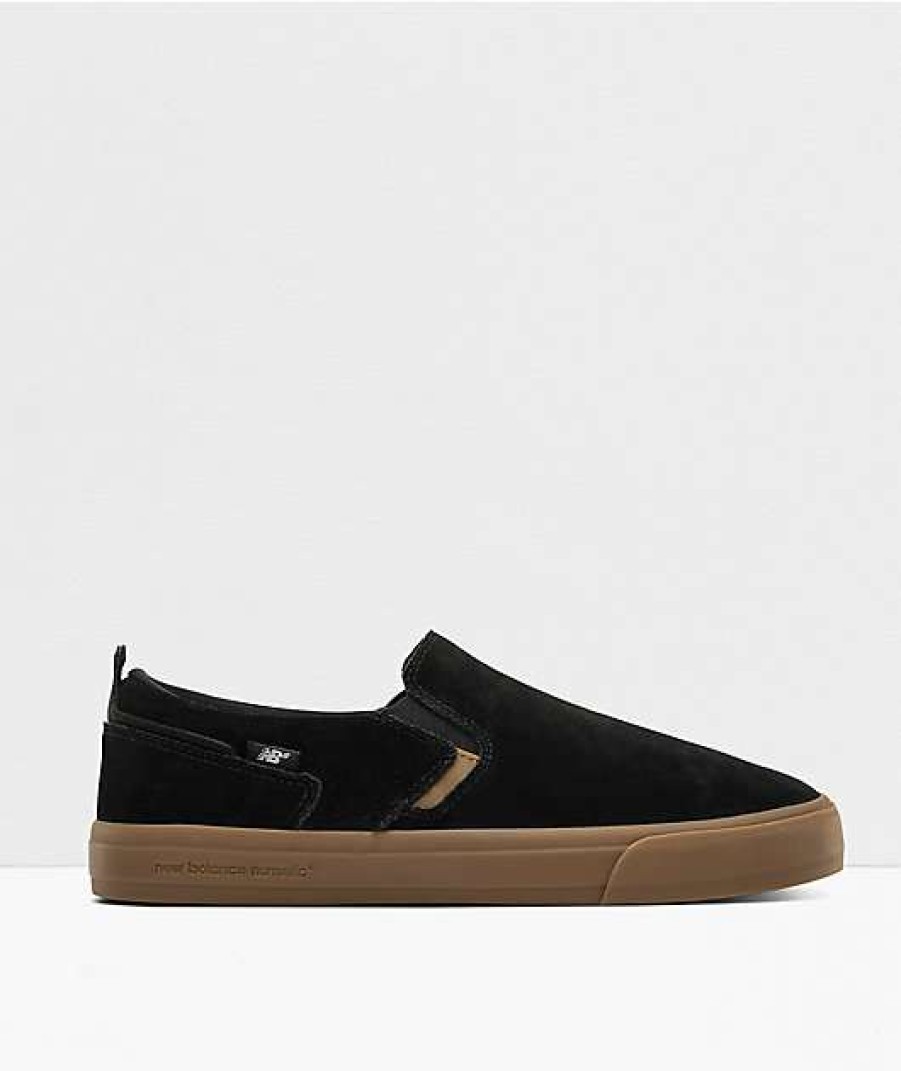 Shoes * | New Balance Numeric 306 Jamie Foy Black & Gum Slip-On Skate Shoes Outlet