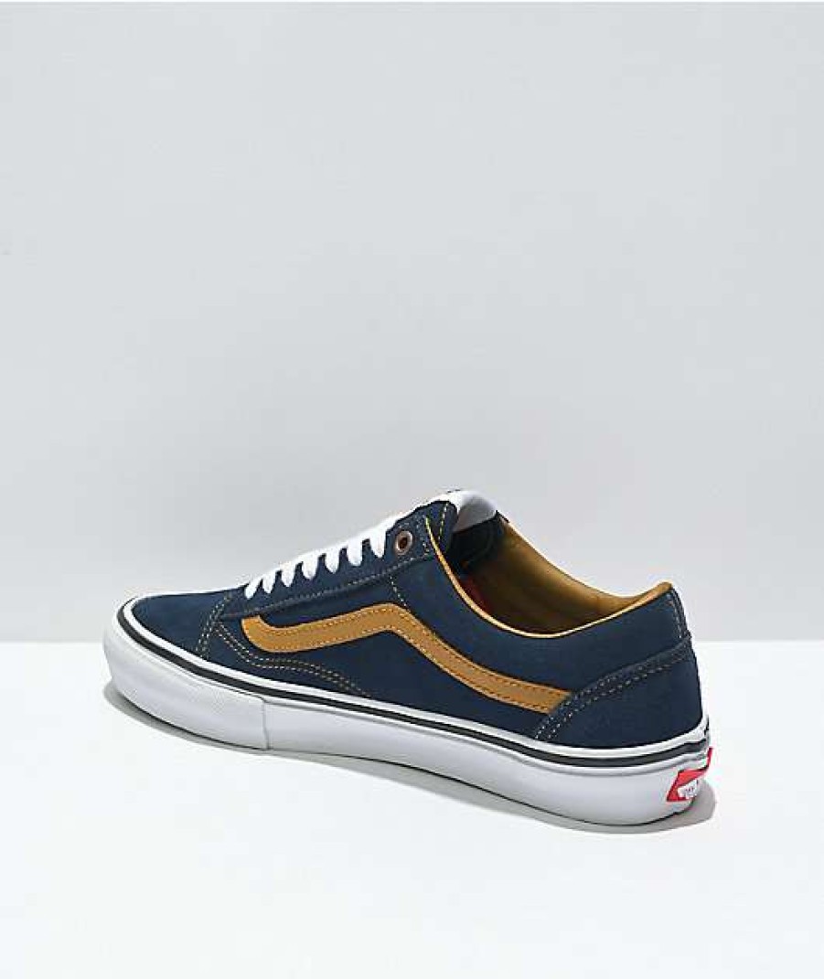 Vans * | Vans Skate Old Skool Reynolds Navy & Golden Brown Skate Shoes Promotions