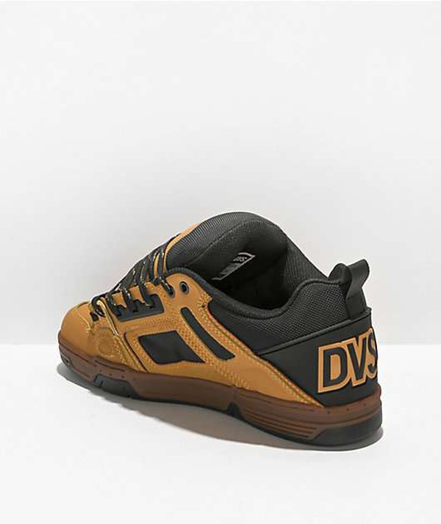 Skate Shoes * | Dvs Comanche Chamois, Black, & Gum Skate Shoes Outlet