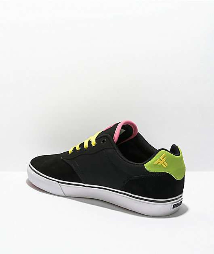 Sneakers * | Fallen The Goat Black, Pink, & Green Skate Shoes Outlet